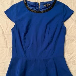 express royal blue blouse